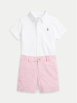 Polo Ralph Lauren Komplekti kuuluvad s&auml;rk ja riidest &scaron;ortsid 320966276001 Valge Regular Fit