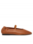 Tommy Hilfiger Baleriinad Soft Leather Ellastic Ballerina FW0FW09245 Pruun
