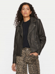 Vila Tehisnahast jope Cara 14098830 Must Regular Fit