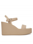 Calvin Klein Sandaalid Wedge 70 Sndl Webbing Lth HW0HW02882 Beež