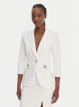 Elisabetta Franchi Pintsak GI-215-61E2-V590 Valge Regular Fit