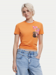 Desigual T-s&auml;rk Botanical 25SWTK48 Oranž Slim Fit