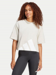 adidas T-s&auml;rk Essentials Big Logo Boyfriend JG8729 Beež Loose Fit
