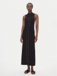 LOLA CASADEMUNT Kootud kleit LS2516004 Must Regular Fit XS