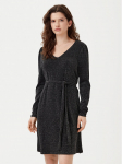 Vila Kootud kleit Eleina 14100741 Must Regular Fit XS
