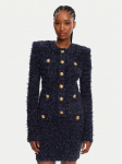 Balmain Kardigan DF0SK249KH74 Tumesinine Regular Fit