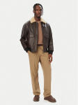 HUGO Nahkjope Lorano 50567431 Pruun Regular Fit