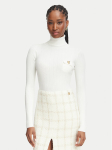 Elisabetta Franchi Golf MK-05B-66E2-V350 Valge Slim Fit