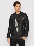 Serge Pariente Nahkjope Hipster Must Regular Fit