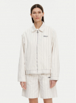 adidas Kevad-s&uuml;gis jope Pinstripe Harrington JJ3476 Valge Loose Fit L