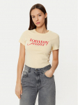 Tommy Jeans T-s&auml;rk DW0DW19447 Kollane Slim Fit XS
