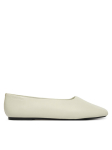 Calvin Klein Baleriinad Round Ballerina Lth HW0HW02943 Valge
