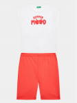 United Colors Of Benetton Komplekti kuuluvad t-s&auml;rk ja &scaron;ortsid 3096GK008 Valge Regular Fit 110