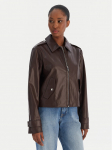 Calvin Klein Jeans Tehisnahast jope Moto LV047E501G Pruun Regular Fit