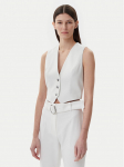 HUGO Vest 50537760 Valge Slim Fit
