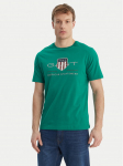 Gant T-s&auml;rk Archive Shield 2003199 Roheline Regular Fit