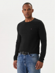Tommy Hilfiger Pikkade varrukatega T-s&auml;rk Stretch Tee MW0MW10804 Must Slim Fit