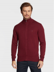 Tommy Hilfiger Kardigan MW0MW28050 Bordoopunane Regular Fit