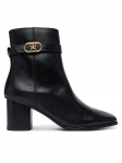 Tommy Hilfiger Saapad Th Strap Leather Block Heel Boot FW0FW09488 Must