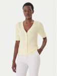 Morgan Kardigan 261-MYRTILE Kollane Slim Fit
