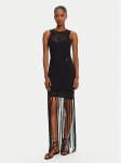 Patrizia Pepe Kootud kleit 2A2916/K260-K103 Must Regular Fit