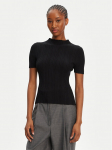 HUGO Kampsun Sarphapilk 50542598 Must Slim Fit