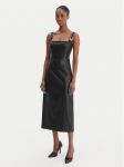 HUGO Tehisnahast kleit Kattarina-1 50553546 Must Slim Fit