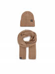 Calvin Klein Jeans Komplekti kuuluvad sall ja m&uuml;ts Monogram Rib Scarf Beanie Set IU0IU00638 Pruun
