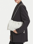Calvin Klein K&auml;ekott Drawstring Plisse Crossbody LV04F3076G Valge