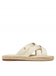 Tommy Hilfiger Espadrillid Satin Espadrille Mule FW0FW08502 Beež