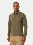 Aeronautica Militare Polo s&auml;rk 262PO1940UJ00663 Khakiv&auml;rviline Regular Fit