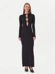 Bardot Kootud kleit 59801DB Must Slim Fit