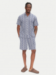 Jack & Jones Komplekti kuuluvad s&auml;rk ja riidest &scaron;ortsid Seersucker 12284648 Sinine Relaxed Fit