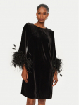 Luisa Spagnoli Kokteilikleit Ghiro 541512 Must Regular Fit