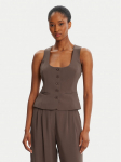 Bardot Vest Azilla Button 60003TB Pruun Regular Fit