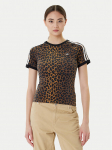 adidas T-s&auml;rk Leopard Cali JW7304 Pruun Slim Fit