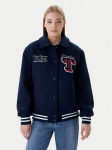 Tommy Jeans Bomber-jakk Varsity DW0DW22051 Tumesinine Relaxed Fit
