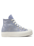 Converse Tennised Chuck Taylor All Star Lift Platform Suede Shimmer Hi A11549C Lilla