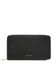 Calvin Klein Rahakott Foil Emboss Long Zip Fold LV04D1107G Must