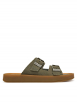 Calvin Klein Pl&auml;tud Ergon Double Bar Sandal Su HM0HM02094 Roheline