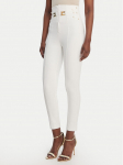 Elisabetta Franchi Riidest p&uuml;ksid PA-158-61E2-V350 Valge Skinny Fit