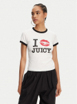Juicy Couture T-s&auml;rk I Kiss JCWCT125318 Valge Slim Fit