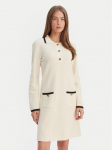Luisa Spagnoli Kootud kleit Mariolina 100305 Beež Regular Fit