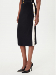 Elisabetta Franchi Midiseelik GK-27S-61E2-V340 Must Regular Fit