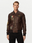 Aeronautica Militare Nahkjope 261PN5056U100839 Tumepruun Regular Fit