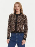 Tommy Jeans Kardigan Leopard DW0DW21968 Pruun Regular Fit