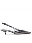 Calvin Klein Sandaalid Kitten Heel Pump Sling Mirr Lth HW0HW03275 Must