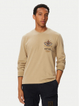 Aeronautica Militare Pikkade varrukatega T-s&auml;rk 262TS2573UJ00703 Beež Regular Fit