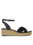 Tommy Hilfiger Espadrillid Leather & Suede Mid Wedge Espad FW0FW08804 Must