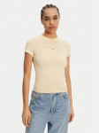 Tommy Jeans T-s&auml;rk Tonal Linear DW0DW20315 Kollane Slim Fit XL